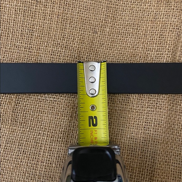 A Bellucci Italia Classic Black Leather Belt Light Gold Tone Hardware 34 main image 6